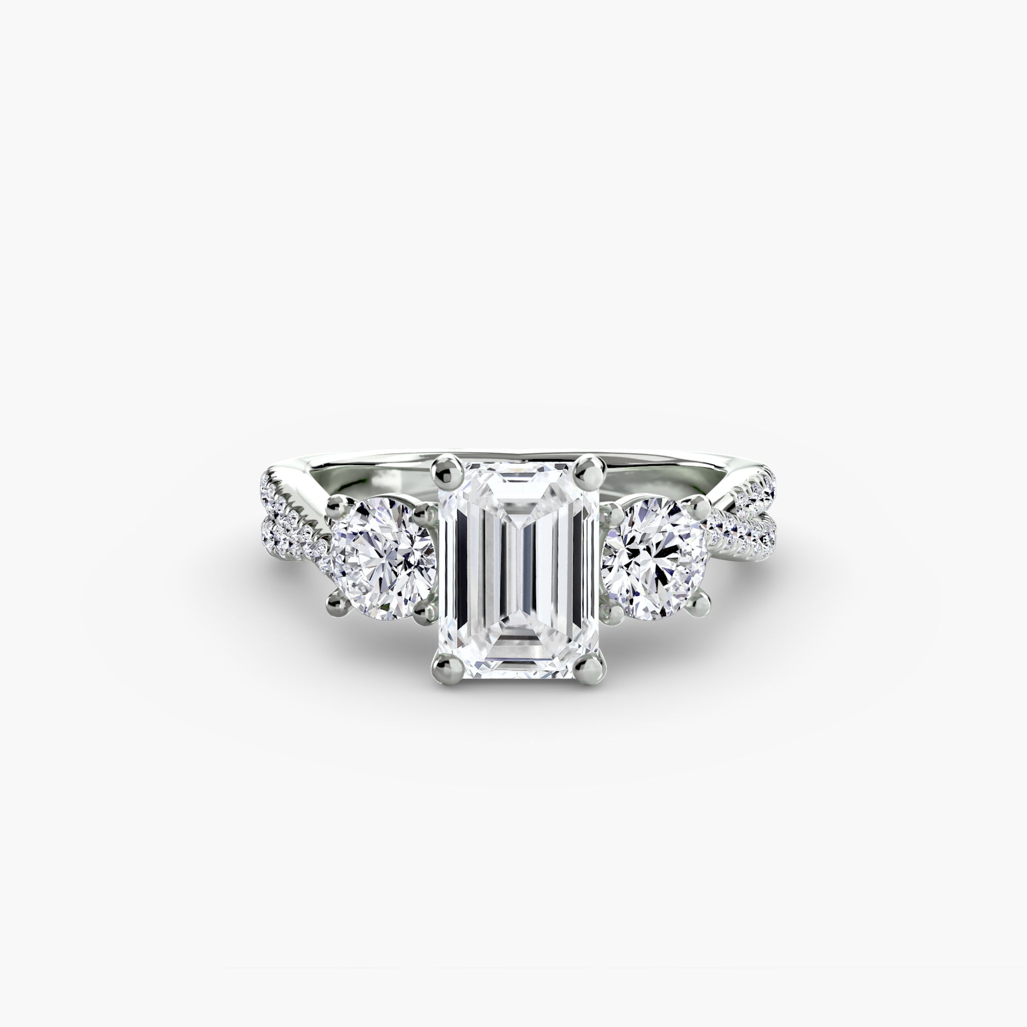 Three-Stone with Pavé Band 2