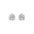Lab Diamond 3-Prong Round Brilliant Stud Earring 10K White Gold - 10K White Gold - 3ct