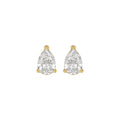 Lab Diamond 3-Prong Pear Stud Earring 14K Yellow Gold - 14K Yellow Gold - 1.5ct