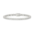 Microfusion Prong Set Tennis Bracelet - 10K White Gold - 6.07ct