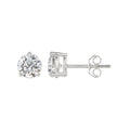 Lab Diamond 3-Prong Round Brilliant Stud Earring 14K White Gold - 14K White Gold - 2.5ct