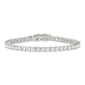 Basket 4 Prong Tennis Bracelet - 10K White Gold - 3.21ct