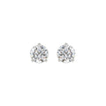 Lab Diamond 3-Prong Round Brilliant Stud Earring 10K White Gold - 10K White Gold - 2ct