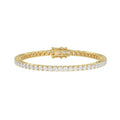 Basket 4 Prong Tennis Bracelet - 10K Yellow Gold - 5ct