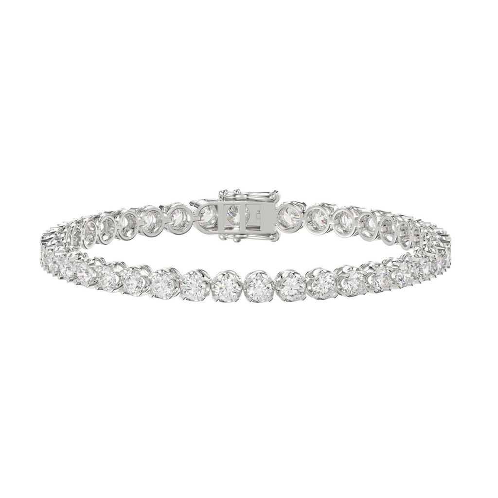 Microfusion Prong Set Tennis Bracelet - 10K White Gold - 8.5ct