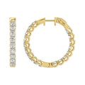 Lab Diamond Inside-Out Round Hoop Earring 14K Yellow Gold - 14K Yellow Gold - 5ct