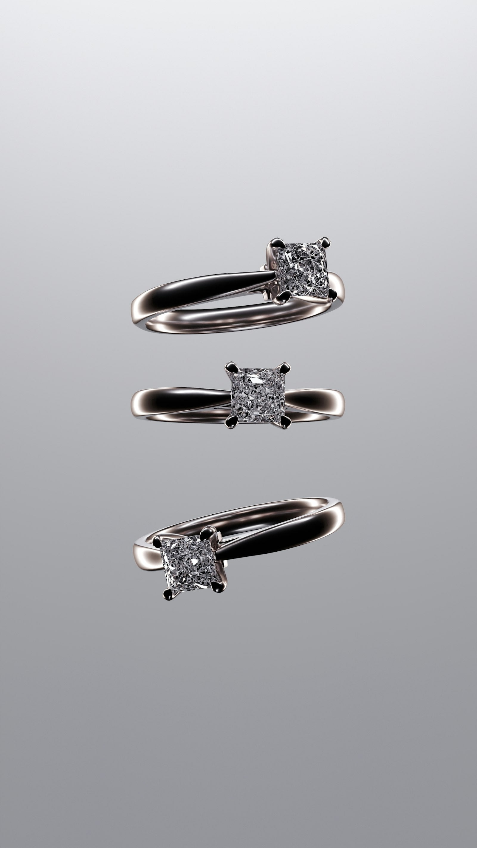 Princess cut diamond ring
